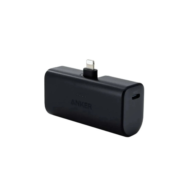 Anker Nano Powerbank 5000mAh 12W Built In Lightning Connector - Black  - مزود الطاقة